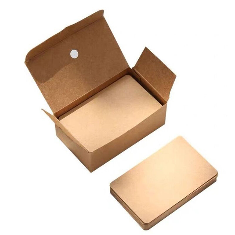 100pcs/box Kraft Paper Card Color Blank Business Card Message Thank You Card Note Card