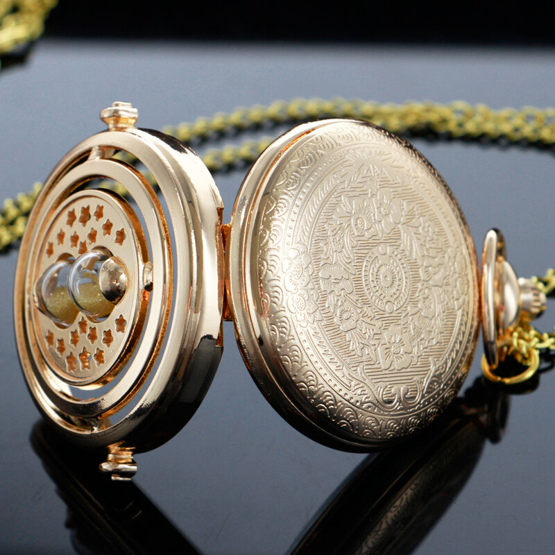 Exquisite Retro Ouro/Prata Ampulheta Projeto Quartzo Relógio de Bolso Colar Camisola Cadeia Relógio Presentes Para Crianças Homens Mulheres