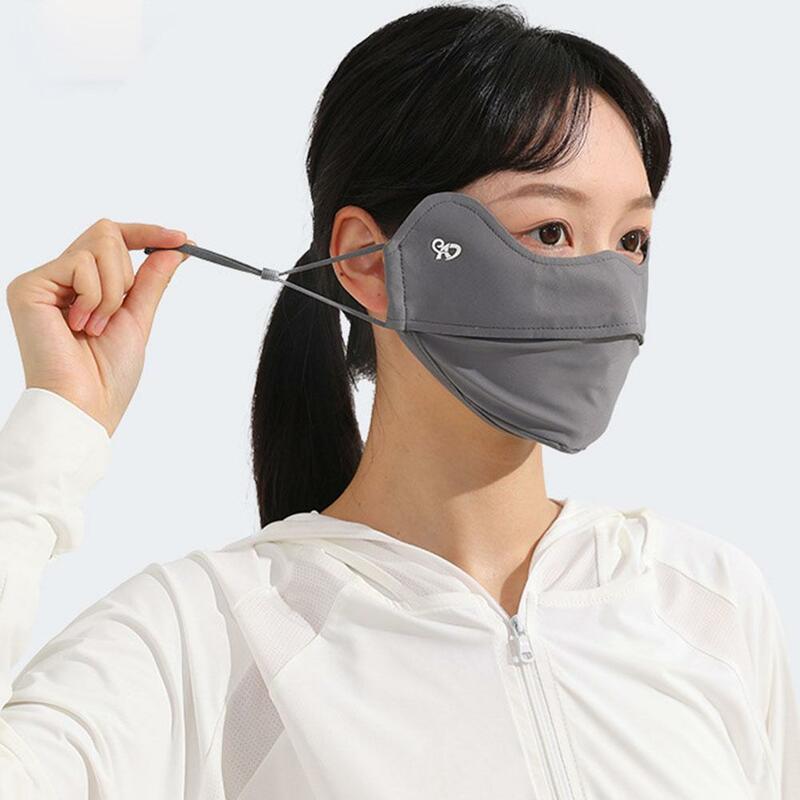 1PCS Sunscreen Mask Summer Breathable Anti-UV Cycling Face Cover Outdoor Hiking Driving Mask Adjustable Hanging Ear Mask