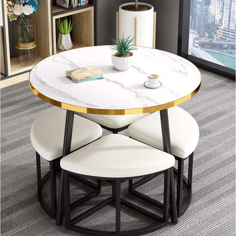 Mesa de café nórdica, Design luxuoso funky, Pequena mesa moderna, Mobília do salão e do quarto, Mesa de jantar