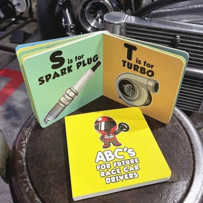 กระดาษ abc หนังสือสำหรับนักแข่งรถในอนาคตสมุดกระดานสอนตัวอักษรแบบปริศนาสีสันสดใสใหม่