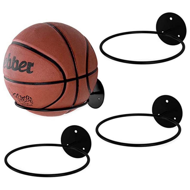 Настенный держатель для баскетбола, железная Многофункциональная подставка для хранения футбольных мячей, шляп, экономия места в помещении
