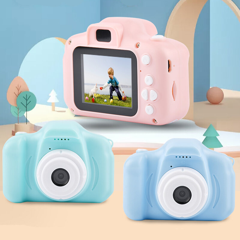Kamera mainan untuk anak-anak 1080P layar HD mainan elektrik 2 inci untuk anak-anak bayi Mini edukasi kamera video anak