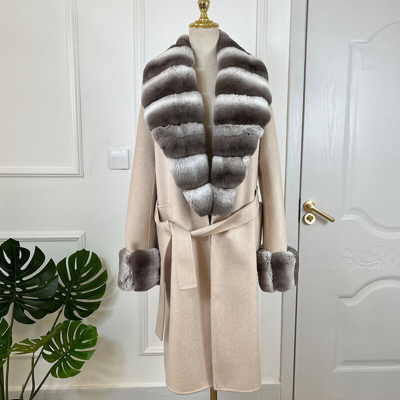 ウサギの毛皮の襟,暖かく,自然,高品質,新しいファッション,冬