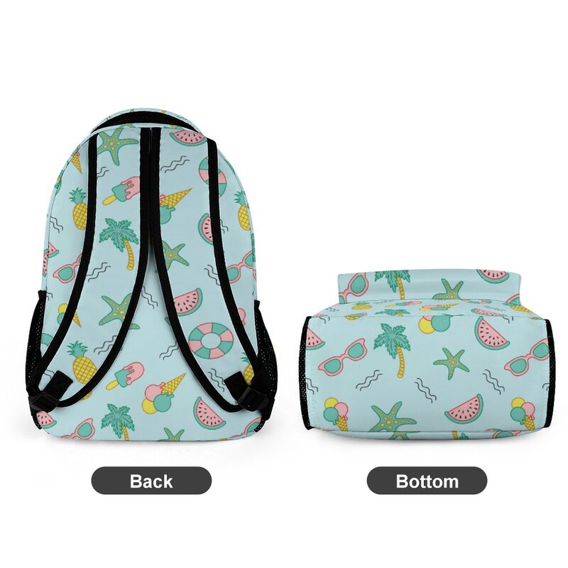 Padrão personalizado Student Schoolpack Lápis Mochila Ombro Grande Capacidade Lápis Caso Lazer Travel Bag