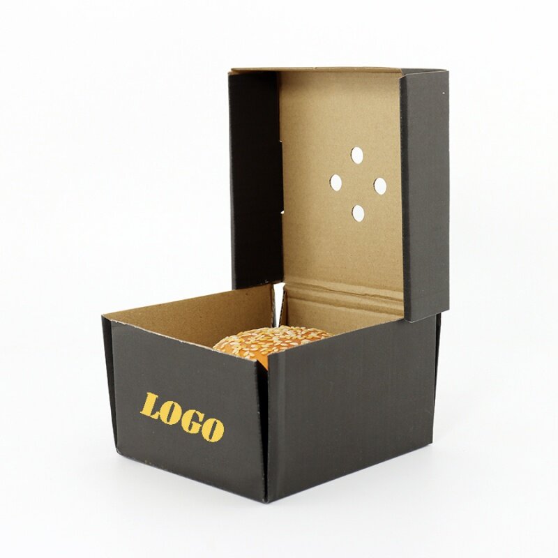 Spersonalizowany produkt zagęszczona szynka pudełko na hamburgera producentów opakowań z tektury falistej nowe pudełko na hamburgera projektowe