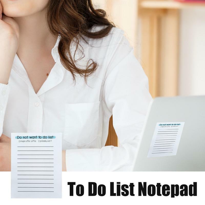 Buku catatan perencana harian daftar periksa untuk buku tulis Memo rencana mingguan dan harian untuk jadwal kerja pengingat daftar belanja