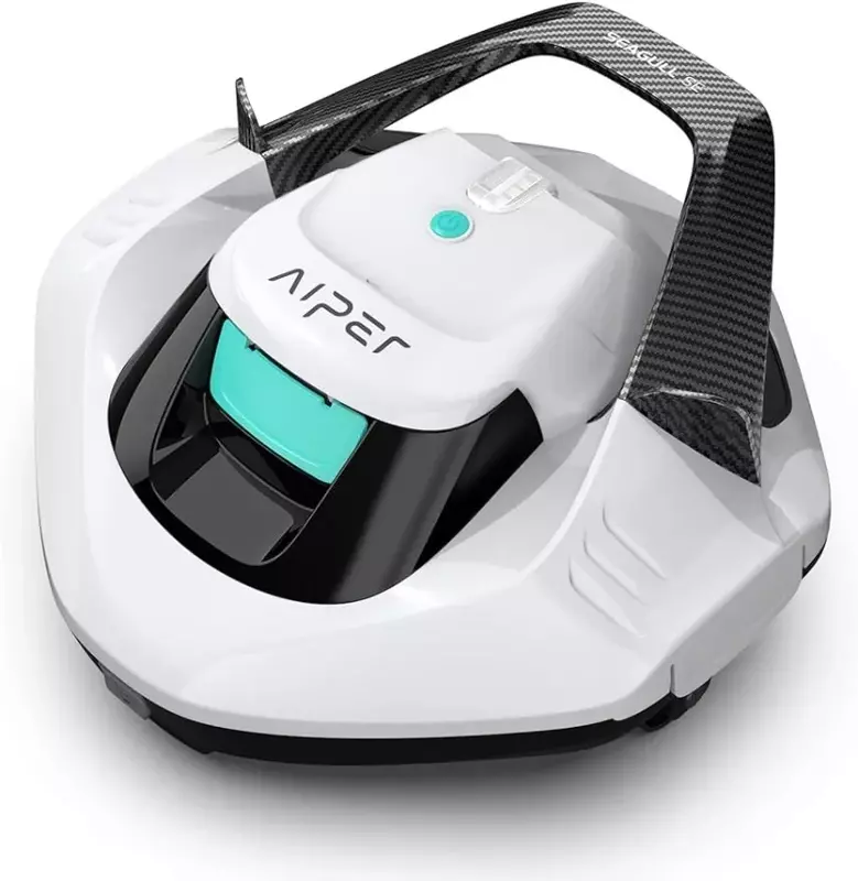 AIPER Seagull SE Cordless Robotic Pool Cleaner, Pool Vacuum Lasts 90 Mins, LED Indicator, Self-Parking, Up to 860 Sq.ft - White