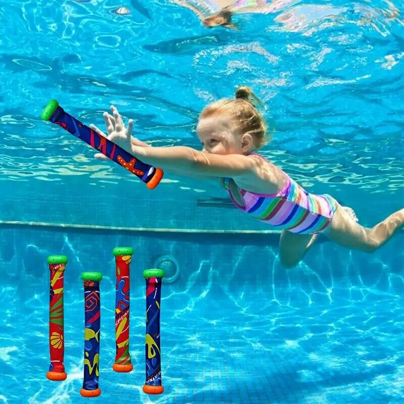 Outdoor Summer Diving Water Stick Toy Underwater Sinking Swimming Pool Multicolor Sticks Lightweight Water Game Toys For Kids