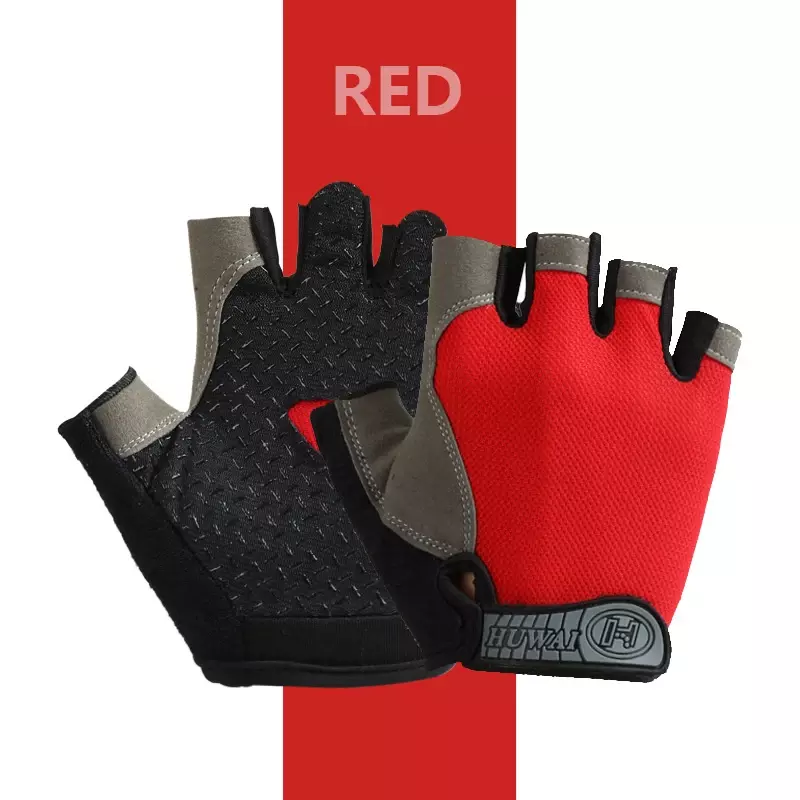 Перчатки спортивные без пальцев для мужчин и женщин, Нескользящие дышащие митенки для тренировок в спортзале, бодибилдинга, велоспорта