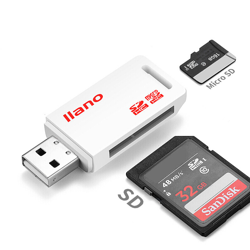 Pembaca Kartu USB 2.0/Tipe-c Ke SD Mikro SD TF Adaptor Kartu Memori OTG untuk Aksesori Laptop PC Pembaca Kartu Multi Cardreader