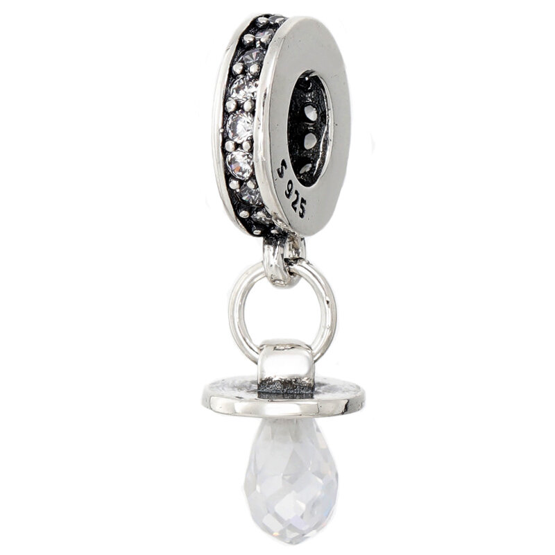 Original Lightbulb Baby Pacifier Reveal Your Love Heart Pendant Charm DIY Jewelry Fit 925 Sterling Silver Bead Popular Bracelet