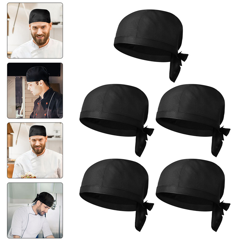 قبعات طاه للطبخ بالمطبخ ، قبعات طاه للمطاعم ، عمامة تقديم ، عصابة رأس ، نادل ونادلة