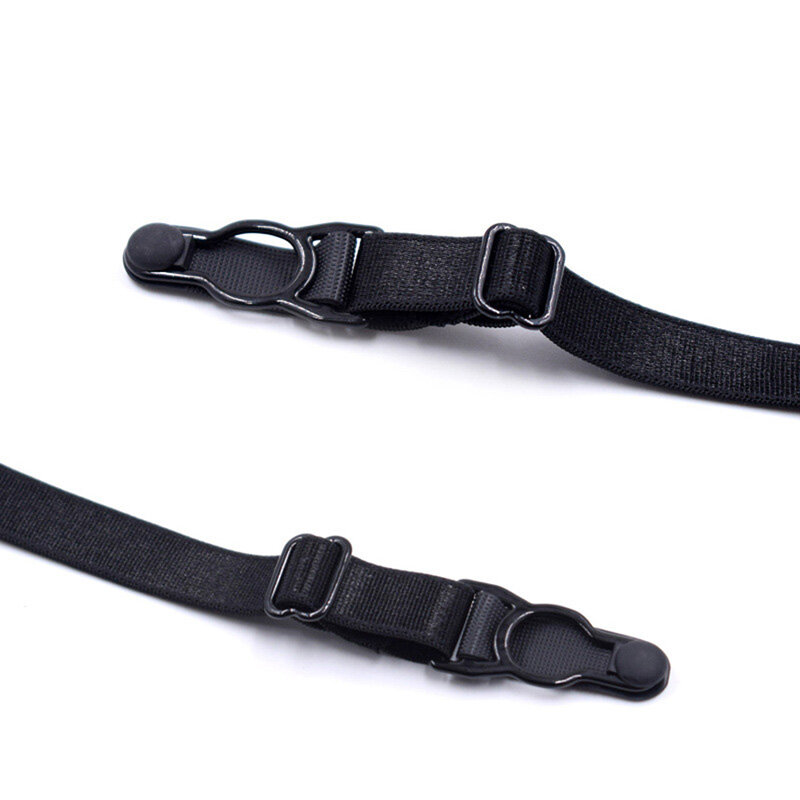 1 paio di camicia da uomo elastica rimane bretelle a righe cinghie cintura antiscivolo giarrettiere portabottiglie regolabili in Nylon per uomo