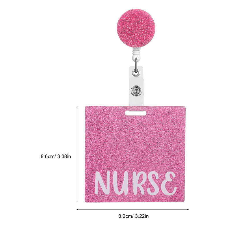 Pielęgniarka karta identyfikator pielęgniarka odznaka kolego chowana plakietka klips na identyfikator różowa pozioma pokrowiec na karty plakietka akcesoria pielęgniarki