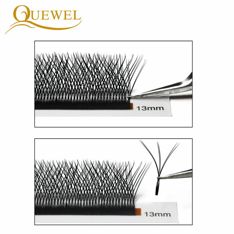 Quewel-extensiones de pestañas postizas con volumen, 3D, 4D, 5D, 6D, forma de doble punta, abanicos de 8-14mm, nueva herramienta de maquillaje al por mayor