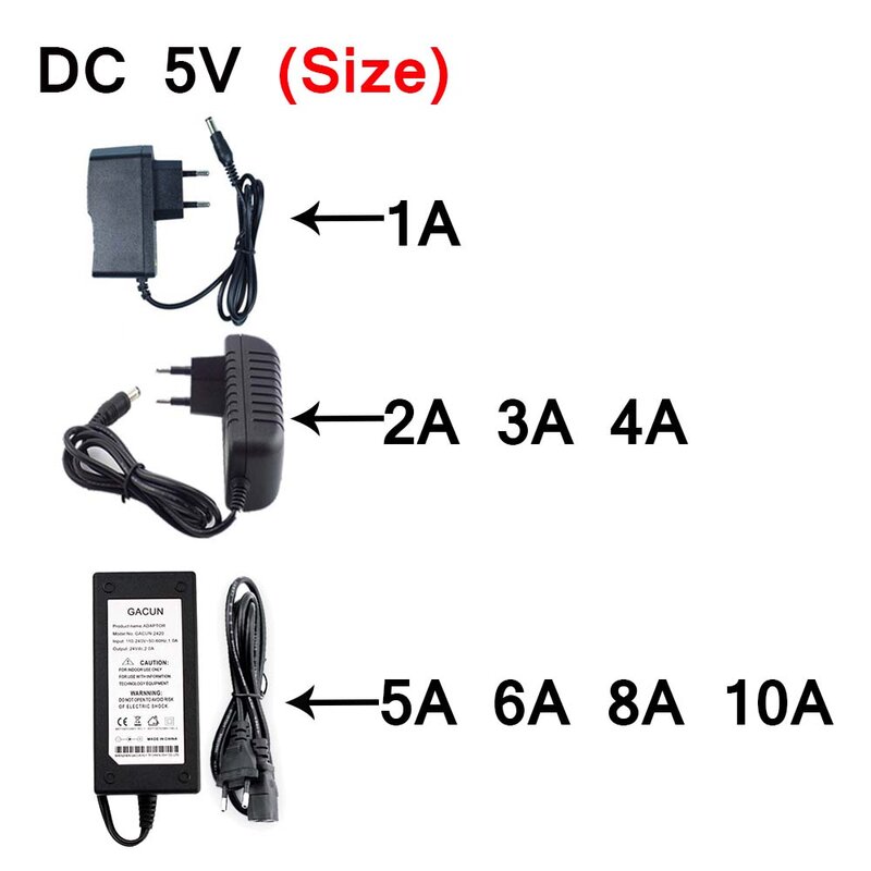 Adaptador de energia para lâmpada de roteador cctv, transformador de iluminação, ac 110v-220v para dc 5v 12v 24v, 1a 2a 3a 5a 68810