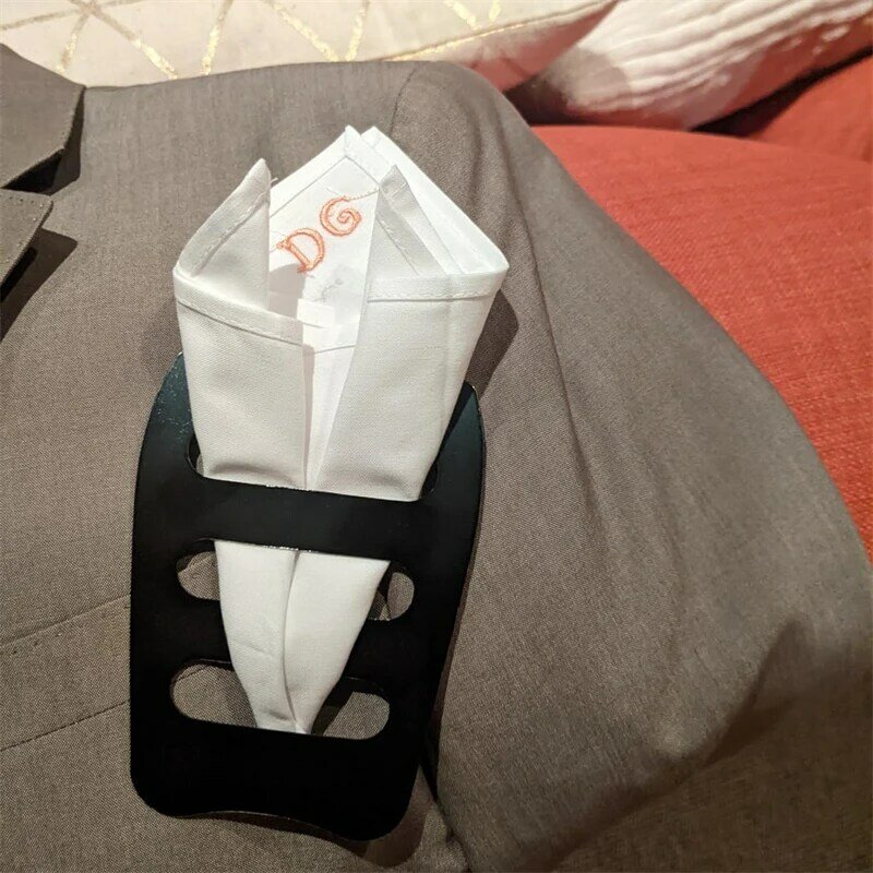 Modny, z kieszeniami kwadratowy uchwyt na chusteczkę Organizer męski zawiązane chusteczki dla mężczyzn Garnitur ubrany w akcesoria