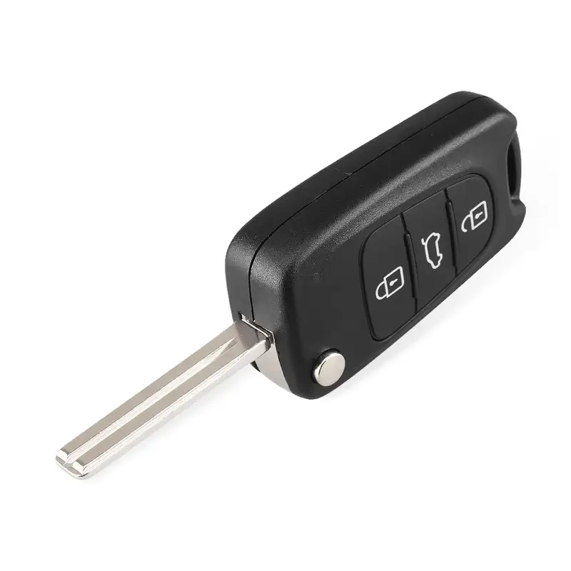 Keyyou-Carcasa para llave de automóvil, funda con tapa plegable de 3 BT, reemplazo para llave remota de Kia K2, K5, Rio 3, Picanto, Ceed, Cerato, Sportage y Hyundai