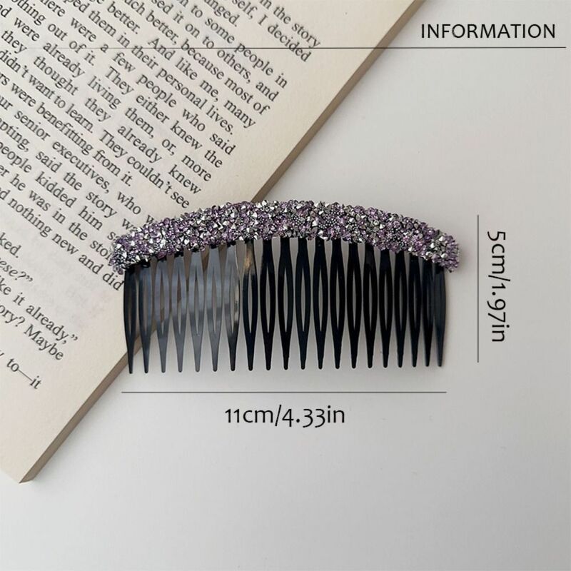 Invisible Rhinestone U Shape Hair Comb Shiny Hairband Styling Accessory Headdress Broken Hair Finishing Tools