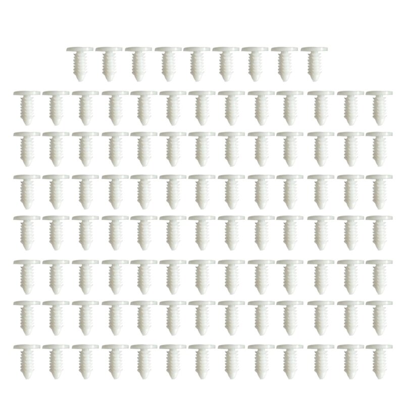 100 Pcs Plastic Rivets Fasteners with 4.5mm Diameter Suitable for Ceiling Clip