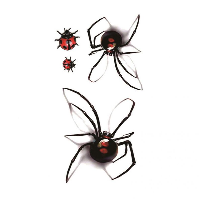방수 임시 문신 거미 스티커, 미용 시뮬레이션 패션