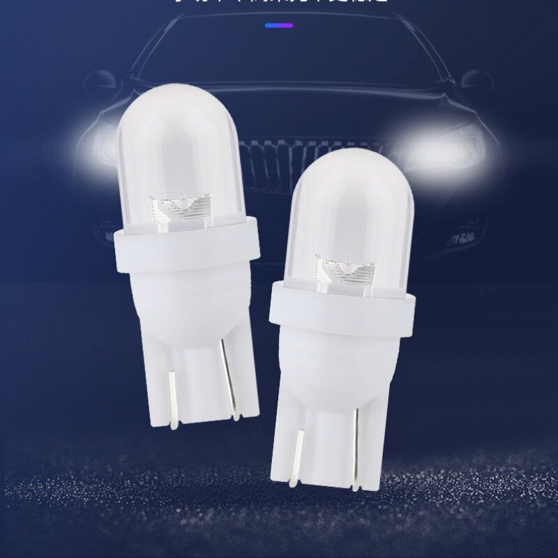 30pcs Car T10 Led Bulbs LED Light Cold White Silica Auto Interior Dome Reading Wedge Side Door Trunk Lamp License Plate Lamp 12V