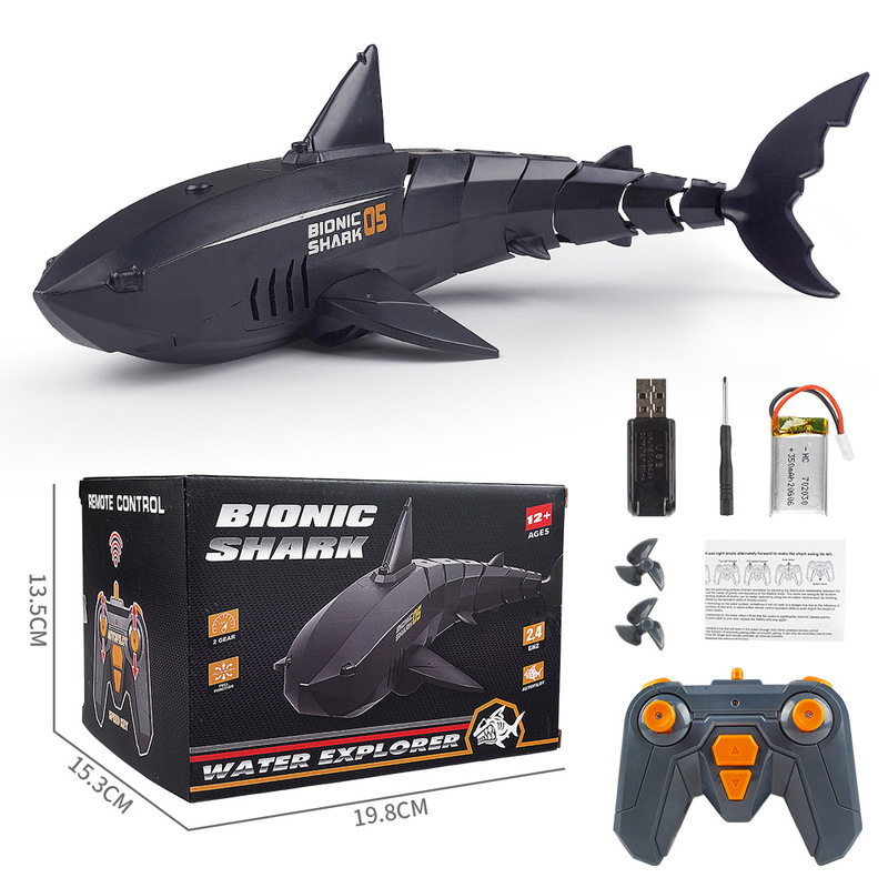 Large Electric  Remote Control Shark Rechargeable underwater surprise toy Children Outdoor Swimming Pool Party Toy