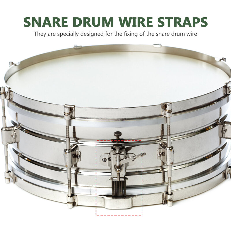 Snare Drum fio correias para bateria, Pet Snare Drum, fio de montagem, instrumentos musicais, cor aleatória, 6pcs