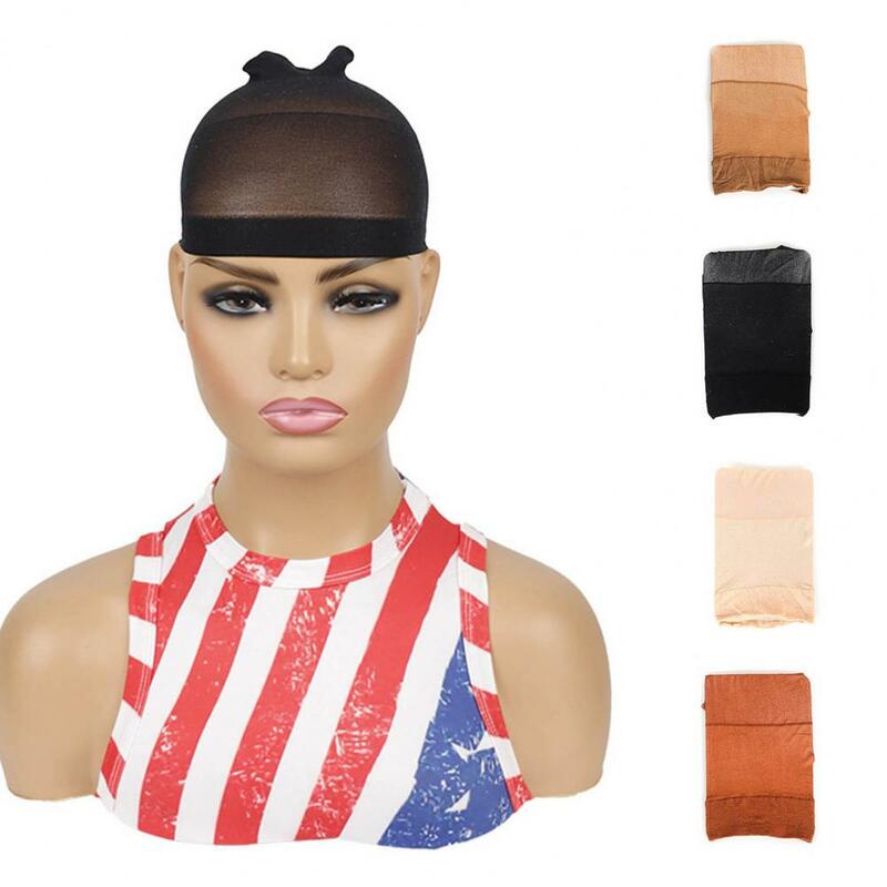 2Pcs/Set Fashion Wig Cover Stretchy Wig Mesh Safe Stocking Cap Cosplay Wig Liner Mesh  Wrap Easily