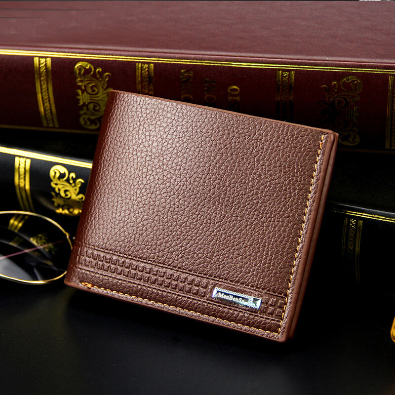 신상품 남성 지갑, 새로운 패션 캐주얼 동전 지갑, 대용량 짧은 슬림 머니 클립 신용 카드 다기능