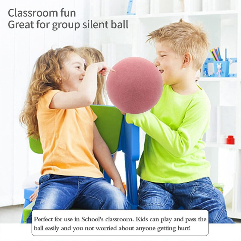 Balle en mousse haute densité non revêtue pour enfants, IkFor Sports, légère et facile à saisir, silencieuse, 7 po, 3 pièces