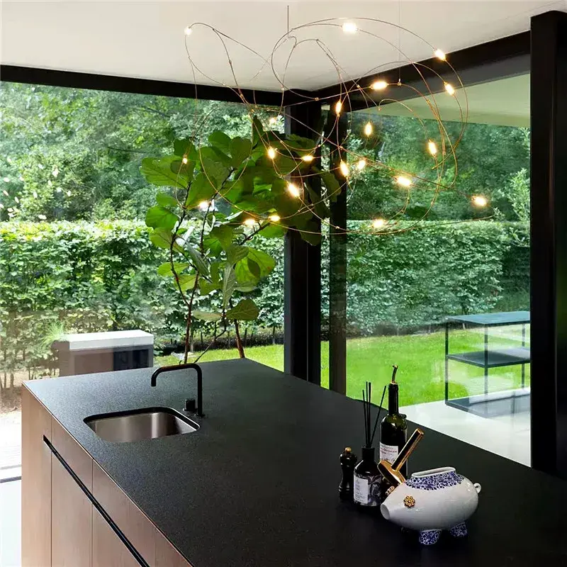 EWoi-Plafonnier LED suspendu au design nordique luciole minimaliste, design innovant, éclairage d'intérieur, luminaire décoratif de plafond, idéal pour un salon ou un hôtel