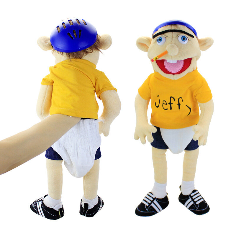 60cm Jeffy puppet Children's first education doll  plush toy