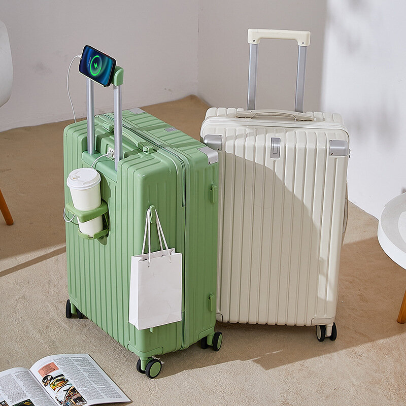 Vip-maleta personalizada con carrito, Maleta de embarque de 20 pulgadas, nueva caja de viaje con contraseña
