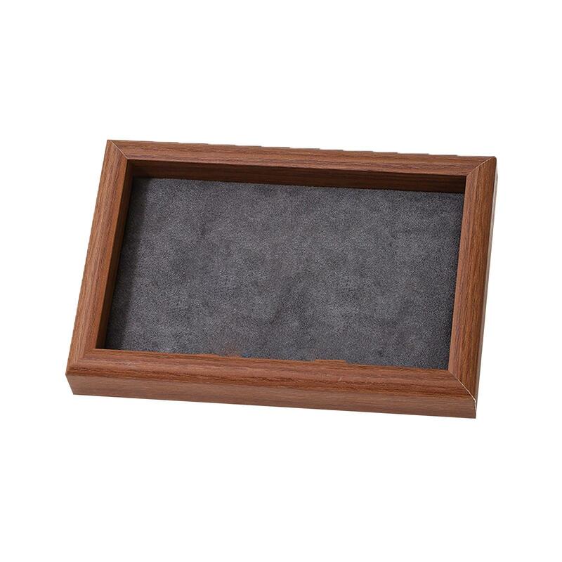 Jewelry Trays Wood Decorative Large Capacity Container Jewelry Drawer Organizer for Necklace Watches Earring Ring Women Girls
