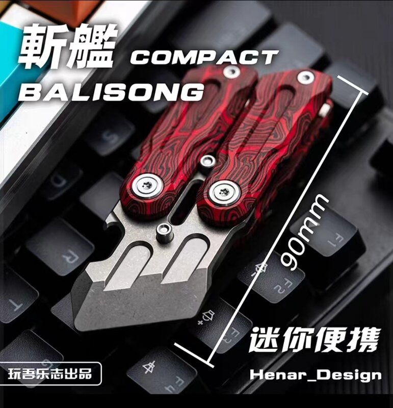 WANWU EDC Compact Finger Spinner lega di titanio G10 apribottiglie Crowbar giocattolo antistress