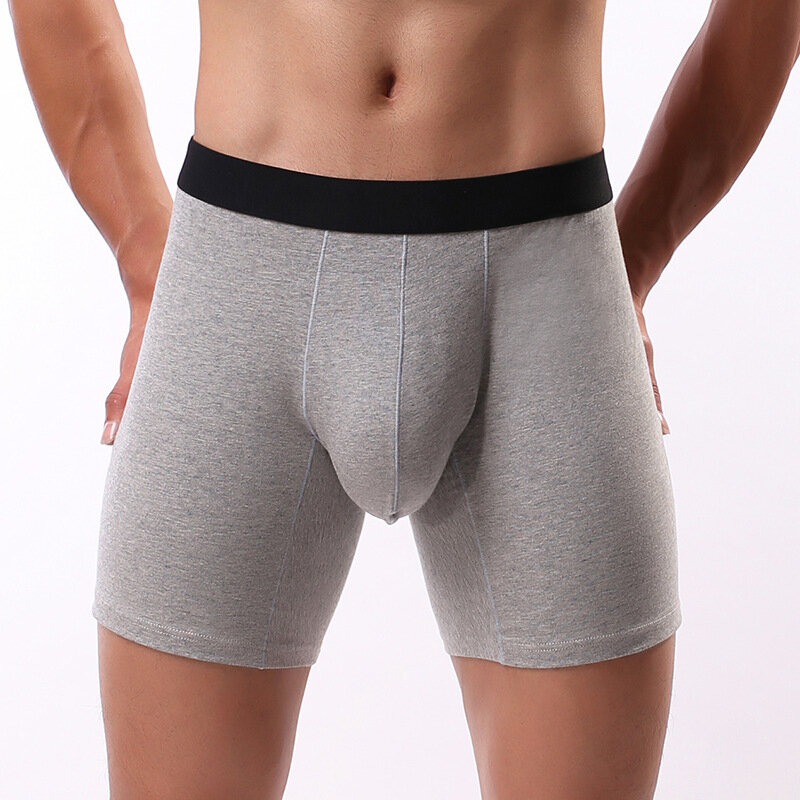 EUR Size Underwear Men Boxers Long Leg Boxer Shorts Cotton Breathable Underpants Sexy U Pouch Male Panties Ropa Interior Hombre