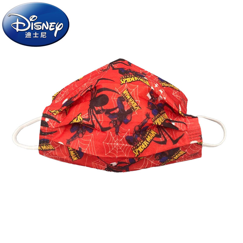 Mascarilla desechable de Disney para niños, máscara facial con dibujos animados de Spiderman, vengadores, 20/200 piezas