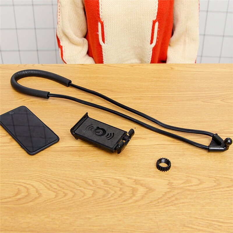 Soporte Flexible para teléfono móvil, colgante de cuello, collar perezoso, soporte para tableta, iPhone, Huawei, Xiaomi, 70cm