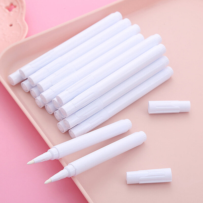 قلم ماركر الطباشير السائل الأبيض ، قلم السبورة قابل للمسح ، قلم الطباشير الخالي من الغبار ، يستخدم على الزجاج والنوافذ