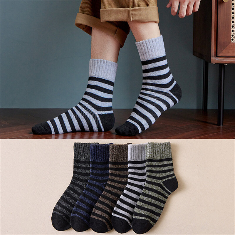 ถุงเท้าเมอริโนขนแกะให้ความอบอุ่นสำหรับผู้หญิงถุงเท้าผ้าวูลหนาอบอุ่นสำหรับฤดูหนาว