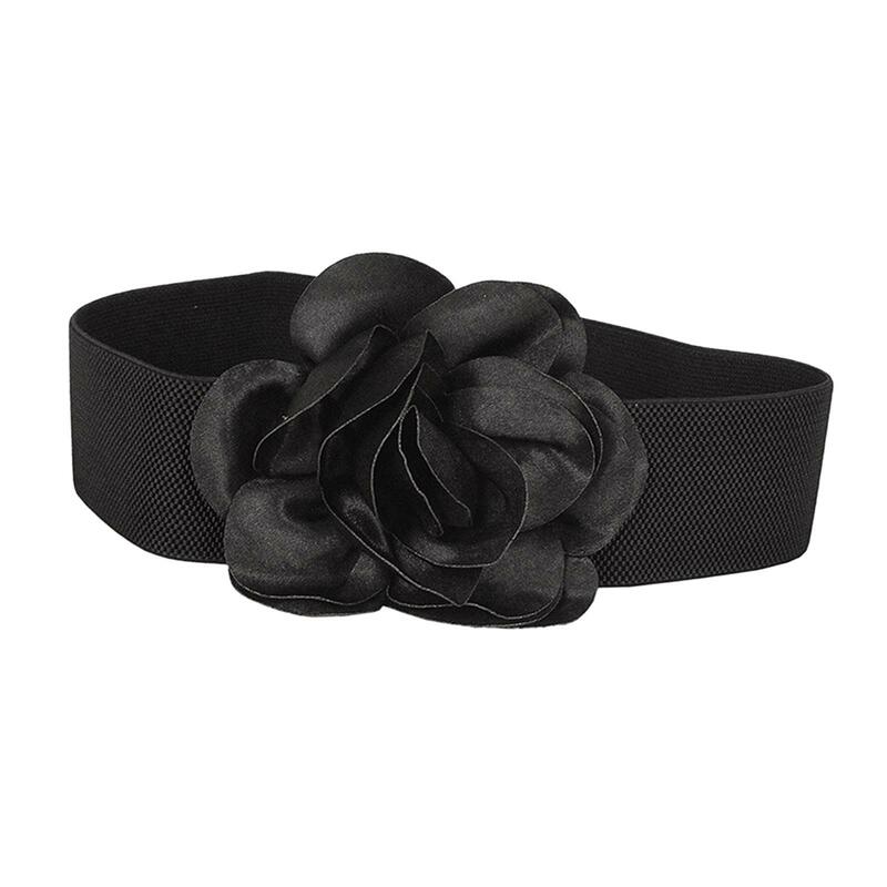 Cintura elastica larga cintura a fiori da donna cintura elasticizzata da donna per la festa di natale abiti Casual da donna abbinati
