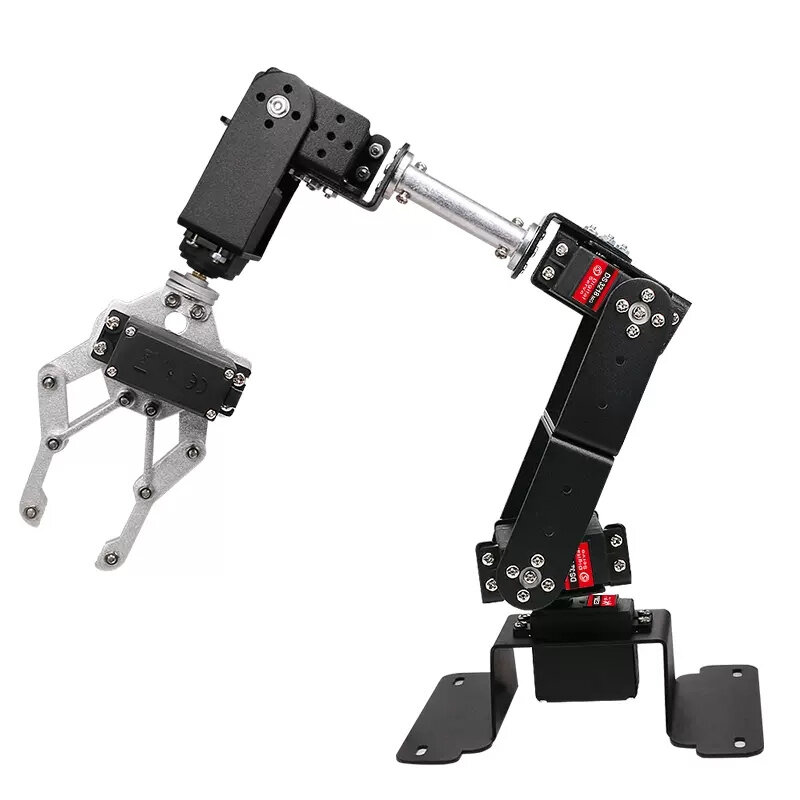 6 Dof Diy Robot Manipulator Metaallegering Mechanische Arm Clamp Claw Kit MG996 Servo Voor Arduino Robot Onderwijs Programmeerbare Kit