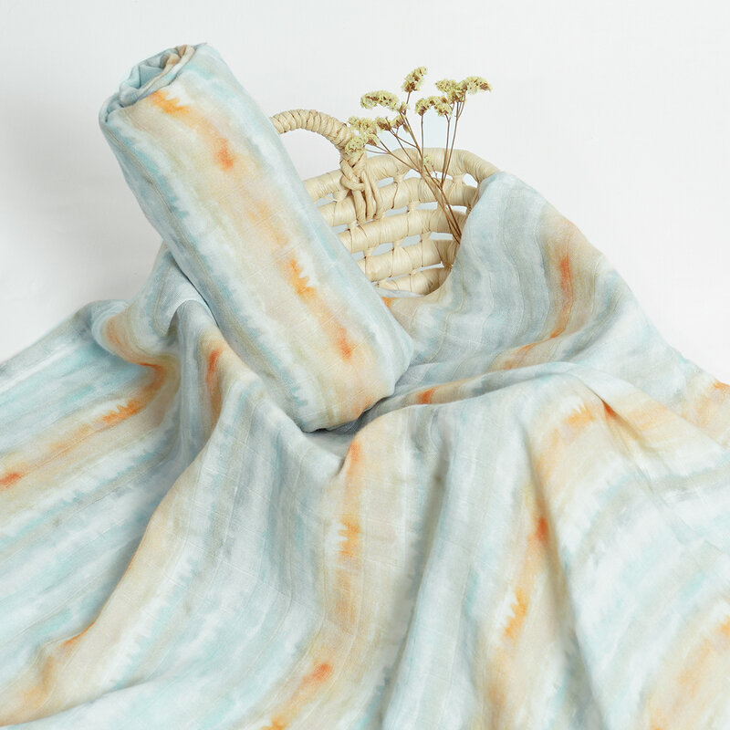 Kangobaby # My Soft Life # Premier, бамбуковое хлопковое детское муслиновое Пеленальное Одеяло, дышащее банное полотенце для новорожденных 120x110 см