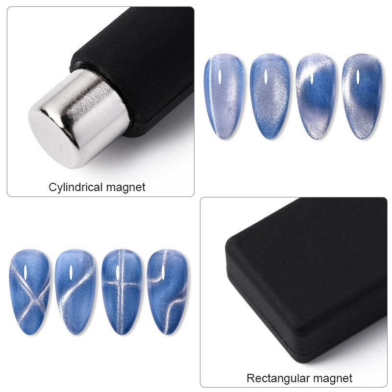 Cat Eye Gel Magnet Stick para esmalte, Nail Enhancement Tools, Single, Double Head, 3D Designs, Decoração
