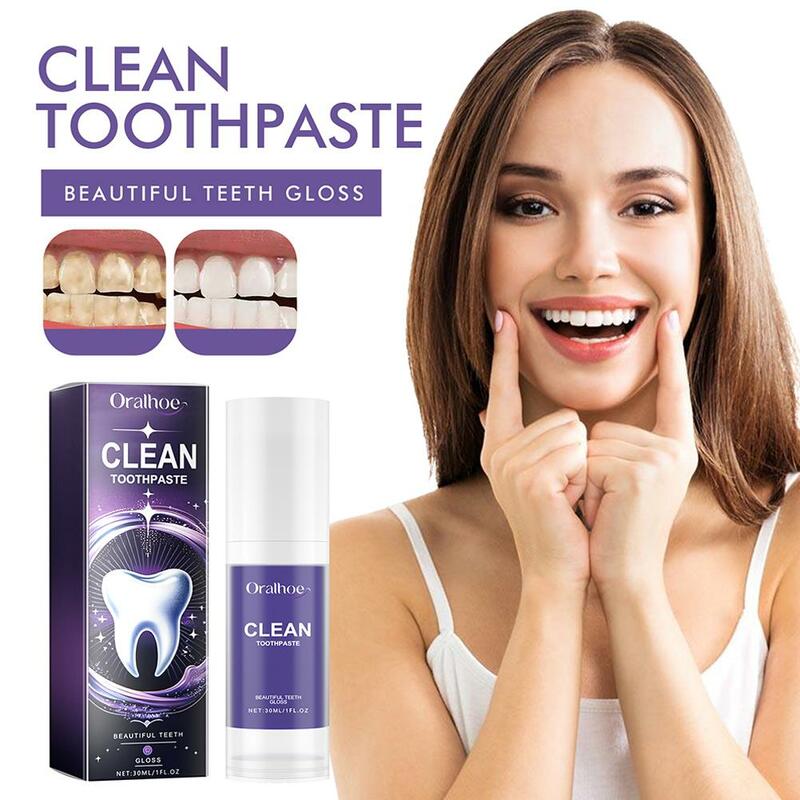 Whitening Tooth Toothpaste, Freshen Breath, Remove Smoke, Dental Oral Care, Higiene Manchas Eficazes, D4S1, 30ml