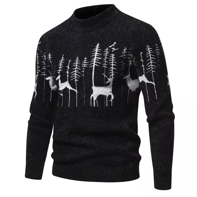 Suéter de visón de imitación para hombre, suéter de punto cálido, suave y cómodo, moda informal, nuevo, tendencia