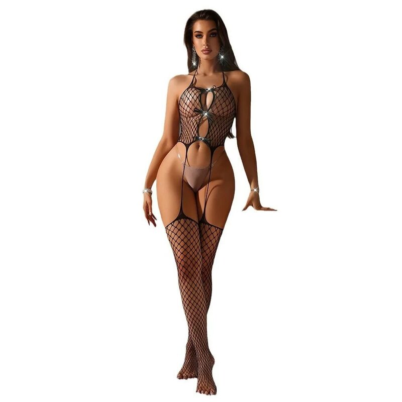 Spitze Body stockings schwarze Dessous sexy Frauen offenes Gesäß Sex Strumpf erotische Strumpfhosen halb transparente Ganzkörper socken