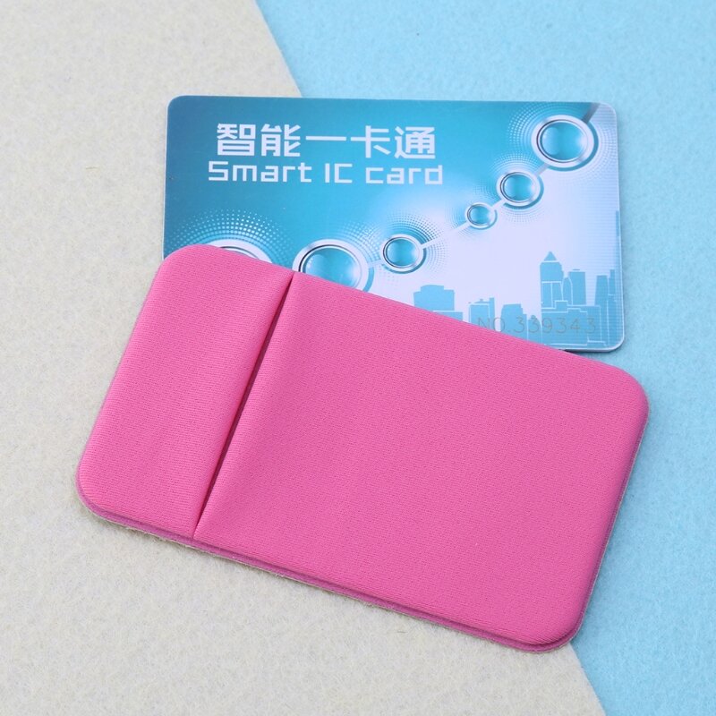 E74B Tasca porta carte credito per cellulare Porta carte credito Adesivo elastico